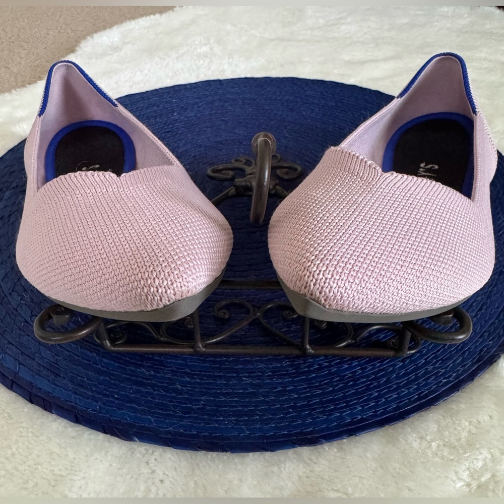 Rothy's “The Point” Light Pink Knit Flats Size 7 - Picture 6 of 10